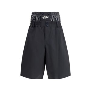 Black Polyamide Bermuda Shorts