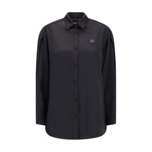 Black Polyester Dress Shirt